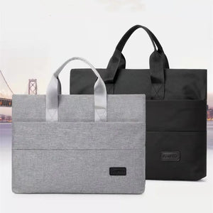 Four Seasons Unisex Solid Briefcase, Zipper Multifunctional Handbag