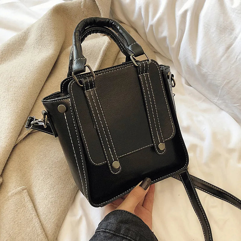 Retro Ladies Handbags Four Seasons Totes Bags Style PU Shoulder Messenger