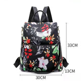 Women's Casual Zipper Backpack, Fashionable Anti-Theft Nylon Sports Backpack