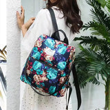 Women's Casual Zipper Backpack, Fashionable Anti-Theft Nylon Sports Backpack