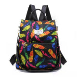Women's Casual Zipper Backpack, Fashionable Anti-Theft Nylon Sports Backpack