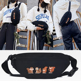 Squirrels Print Waist Bags Chest Bags Fanny Pack Crossbody Shoulder Bag
