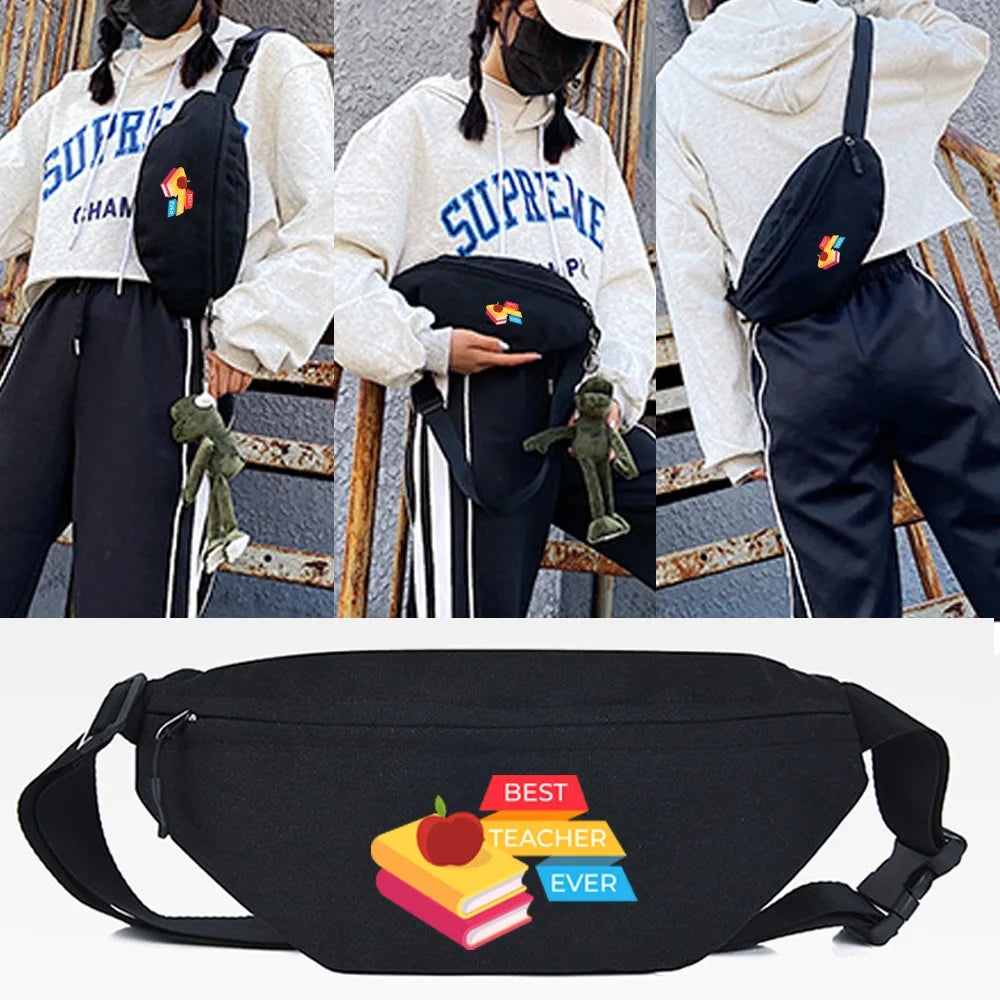 Rainbow Print Waist Bag for Outdoor Running Sport