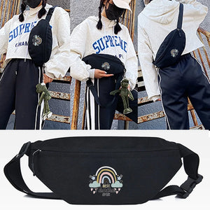 Rainbow Print Waist Bag for Outdoor Running Sport
