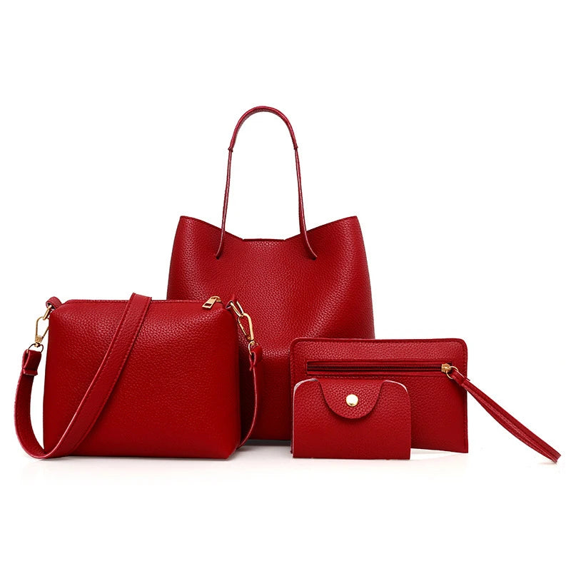 4-Piece Handbag Set Large-Capacity Multi-Function Handbag