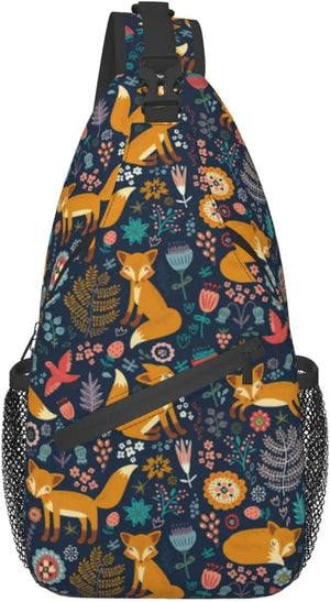 Fox Foxes Sling Backpack Crossbody Shoulder Bag for Men Women