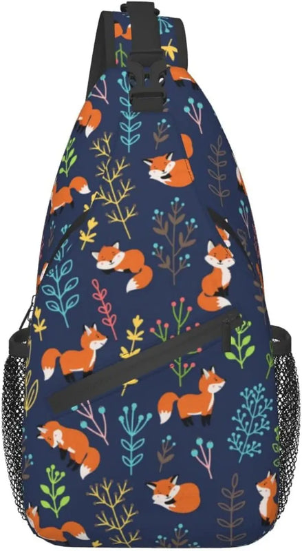 Fox Foxes Sling Backpack Crossbody Shoulder Bag Chest Dayp
