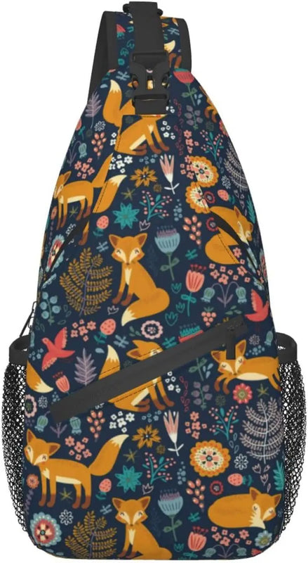 Fox Foxes Sling Backpack Crossbody Shoulder Bag for Men Women