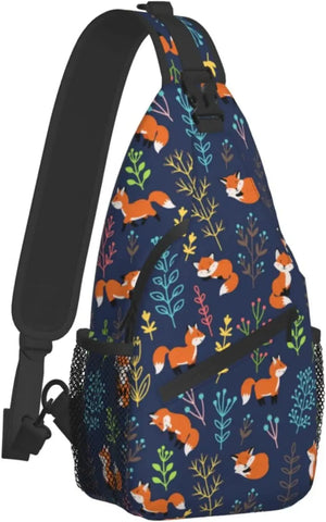 Fox Foxes Sling Backpack Crossbody Shoulder Bag Chest Dayp