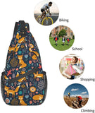 Fox Foxes Sling Backpack Crossbody Shoulder Bag for Men Women