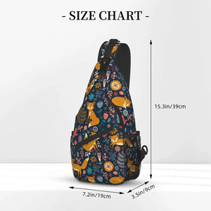 Fox Foxes Sling Backpack Crossbody Shoulder Bag for Men Women