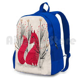 Fox In Shrub Outdoor Hiking Backpack Climbing Sports Bag - Kids Art