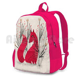 Fox In Shrub Outdoor Hiking Backpack Climbing Sports Bag - Kids Art