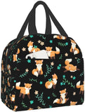 Fox Lunch Bag Insulated Washable Cooler Tote Reusable Lunch Box Office Work