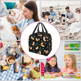 Fox Lunch Bag Insulated Washable Cooler Tote Reusable Lunch Box Office Work