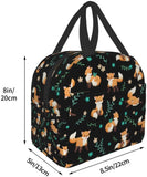 Fox Lunch Bag Insulated Washable Cooler Tote Reusable Lunch Box Office Work