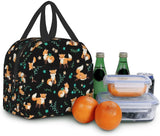 Fox Lunch Bag Insulated Washable Cooler Tote Reusable Lunch Box Office Work