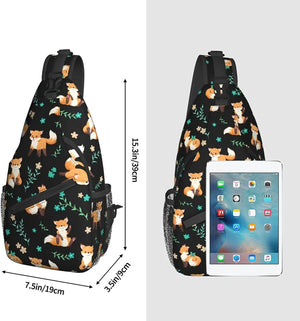 Fox Sling Bag Crossbody Backpack Lightweight Shoulder Bag