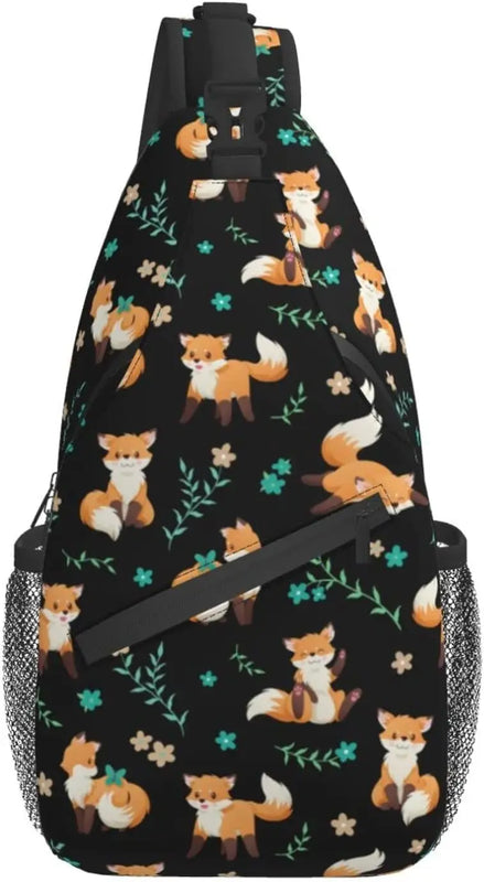 Fox Sling Bag Crossbody Backpack Lightweight Shoulder Bag