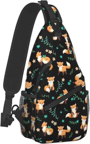 Fox Sling Bag Crossbody Backpack Lightweight Shoulder Bag