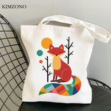 Fox Jute Shopping Bag Recycled Handbag Eco-Friendly Market Tote