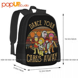 Fraggle Rock Dance Sunset Backpack Large Capacity 3D Printing Riding Backpack