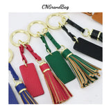 Leather Tassel Keychain Car Unisex Bag Wallet