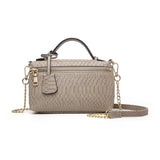Ostrich Pattern Leather Crossbody Bag for Women Party Evening Clutch with Chain