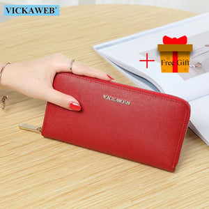 Women's Long Wallet Leather Money Bag Female Clutch VK06