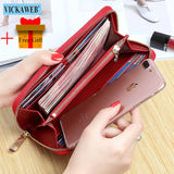 Women's Long Wallet Leather Money Bag Female Clutch VK06