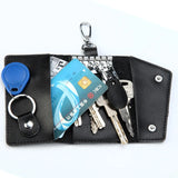 Leather Car Key Bag Holder for Men Women, Keychain Gift Keyring