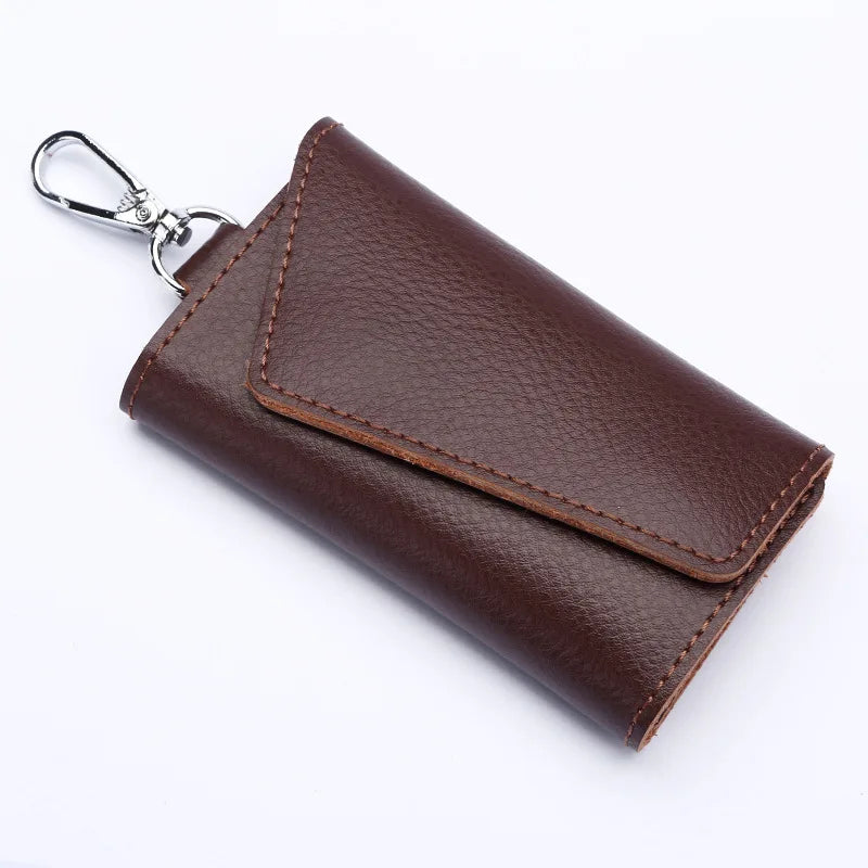 Leather Car Key Bag Holder for Men Women, Keychain Gift Keyring