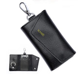 Leather Car Key Bag Holder for Men Women, Keychain Gift Keyring