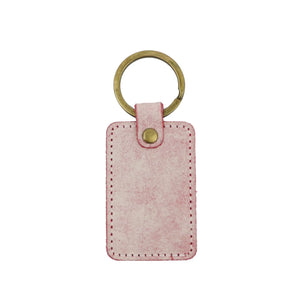 Personalized Leather Key Holder Letter Keyring