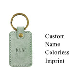 Personalized Leather Key Holder Letter Keyring