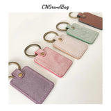 Personalized Leather Key Holder Letter Keyring