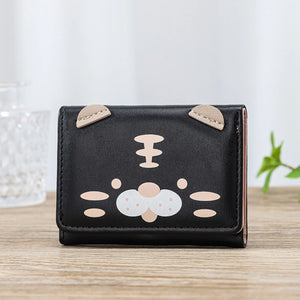 Cat Prints Women Hasp Purse Wallet Multiple Card Slots Clutch Bag