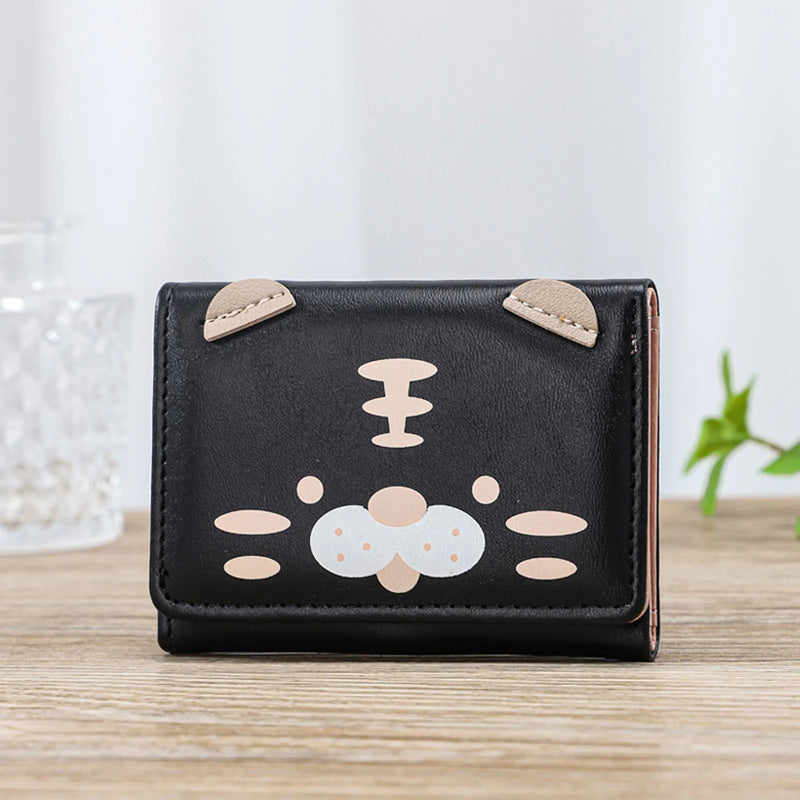 Cat Prints Women Hasp Purse Wallet Multiple Card Slots Clutch Bag