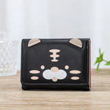 Cat Prints Women Hasp Purse Wallet Multiple Card Slots Clutch Bag