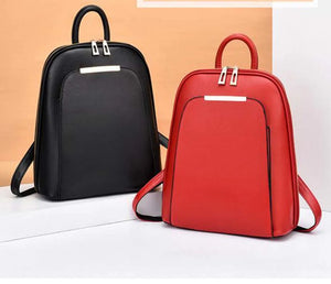 Large Capacity Leather Backpack Women School Bag Casual Totes