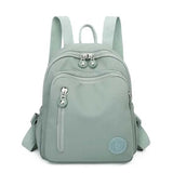 Nylon Backpack Women's Casual Double Zipper Shoulder Bags