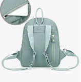 Nylon Backpack Women's Casual Double Zipper Shoulder Bags