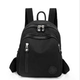 Nylon Backpack Women's Casual Double Zipper Shoulder Bags