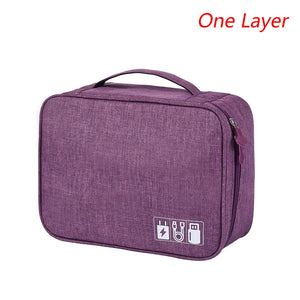 Waterproof Packing Cubes Electronics Organizer Bag Gadget Carry #9167