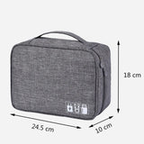 Waterproof Packing Cubes Electronics Organizer Bag Gadget Carry #9167
