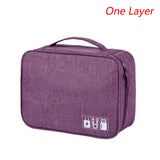 Waterproof Packing Cubes Electronics Organizer Bag Gadget Carry #9167