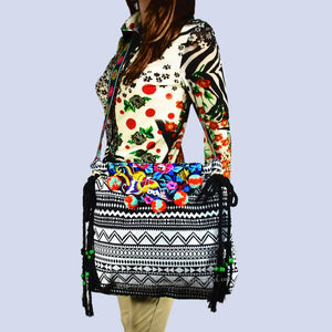 Vintage Ethnic Shoulder Hobo Embroidery Floral Cross Body Bag