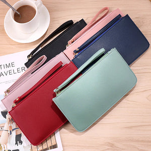 Women Long Purse Large Capacity Red Wallet