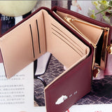 Women Short Three Fold Candy Purse Card Holder Bag Wallet