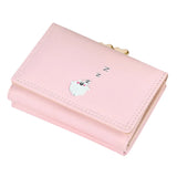 Women Short Three Fold Candy Purse Card Holder Bag Wallet